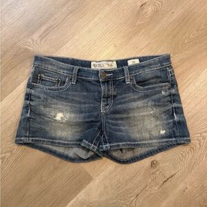 BKE Blue Distressed Jean Shorts